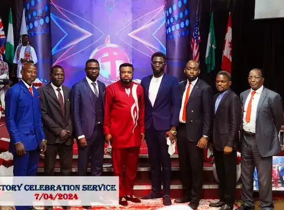 dopa senior pastor with church leaders in group photo